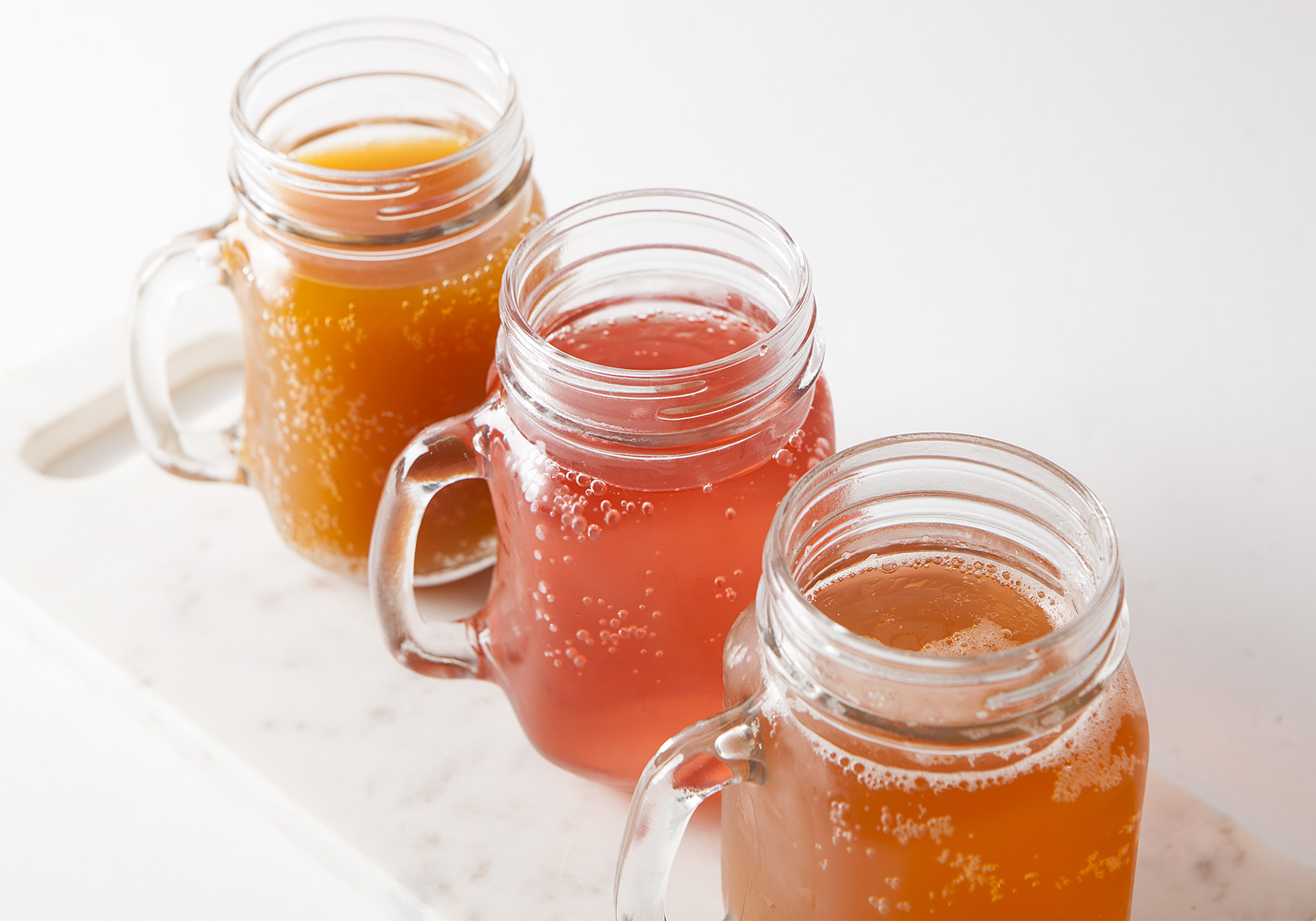 jars of kombucha